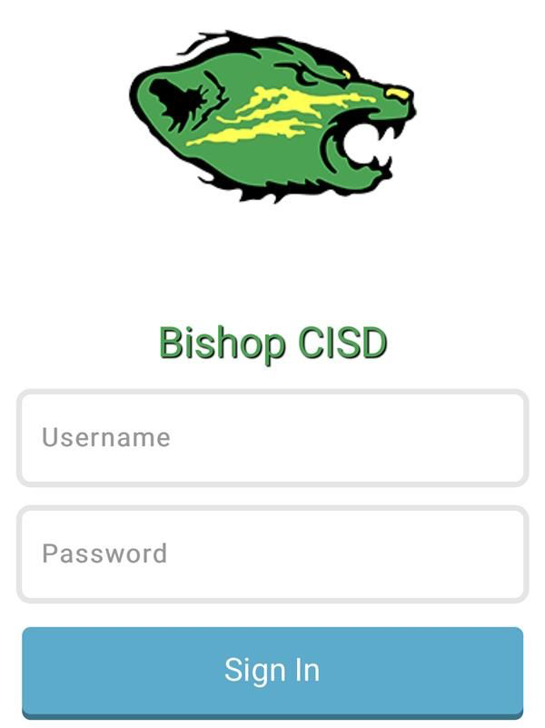 This is what Bishop CISD log in looks likes. 