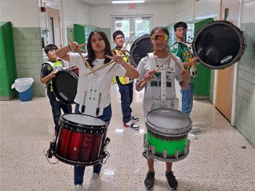 Drumline students